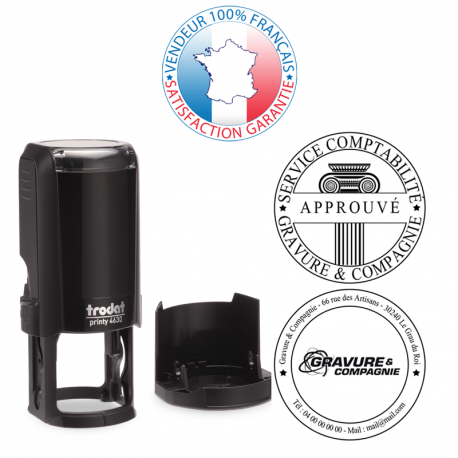 Tampon encreur Trodat Printy 4630 - empreinte 6 lignes personnalisable Ø30 mm - référence 017-trodat-printy-4630_0