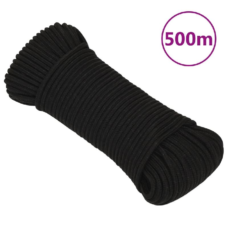Vidaxl corde de travail noir 3 mm 500 m polyester 152801_0
