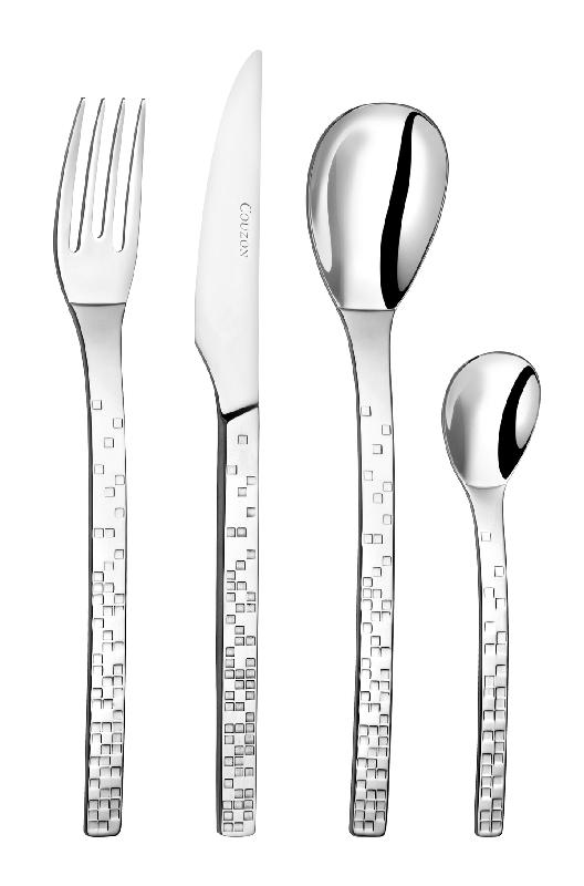 CUILLÈRE DE TABLE INOX 18/10 21,5 CM PIXELLE 3D COUZON