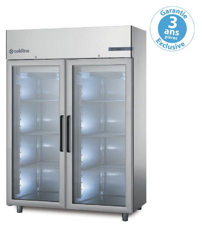 Armoire réfrigérée négative Master - groupe logé - 2 portes vitrées - 1200 L - A1202BV-2 - Température -18/-22°C_0