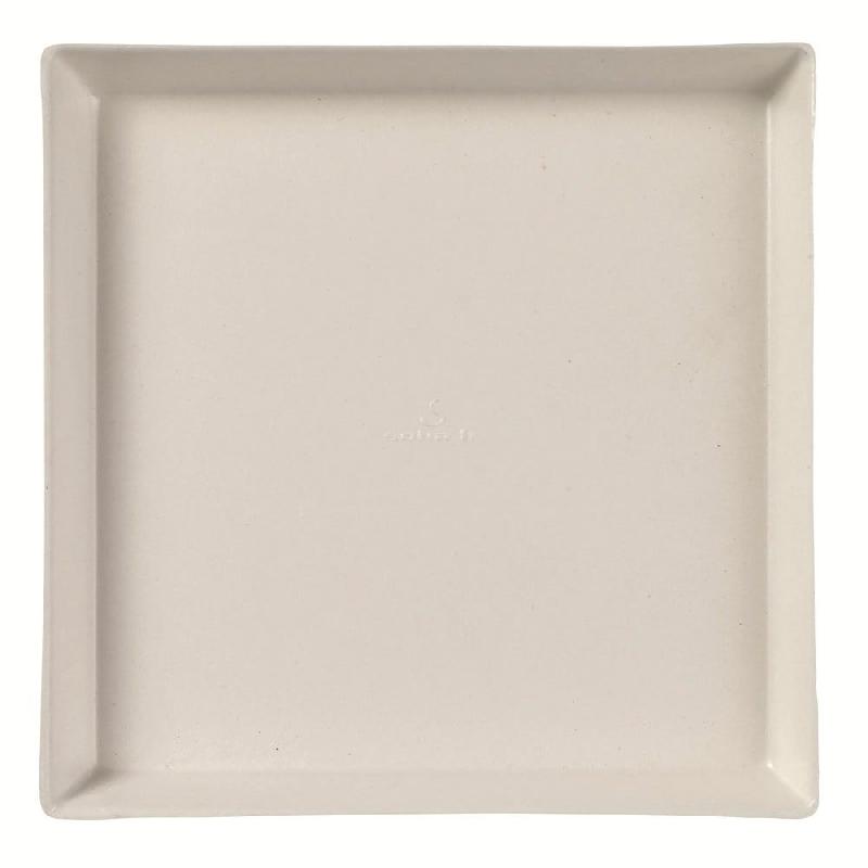 Assiette carrée Quartz bagasse laminée blanche 16x16x1,6cm - par 200_0