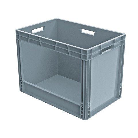 BAC DE STOCKAGE GERBABLE NORME EUROPE AVEC PAROI OUVERTE SUR LE CÔTÉ - 90 LITRES