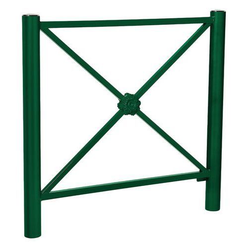 BARRIÈRE PROVINCE ROSACE 1.07 M INOX BROSSÉ - ZINC VERT 6005 - PROCITY