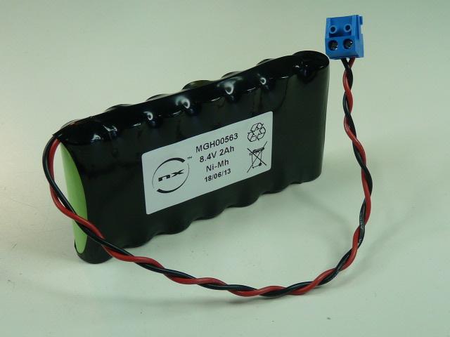 Batterie industrielle Nimh 7x AA 7S1P ST1 - 8.4V 2Ah FC - Marque NX_0
