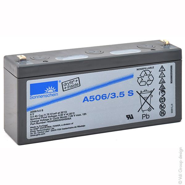 BATTERIE PLOMB ETANCHE GEL A506/3.5S 6V 3.5AH F4.8_0