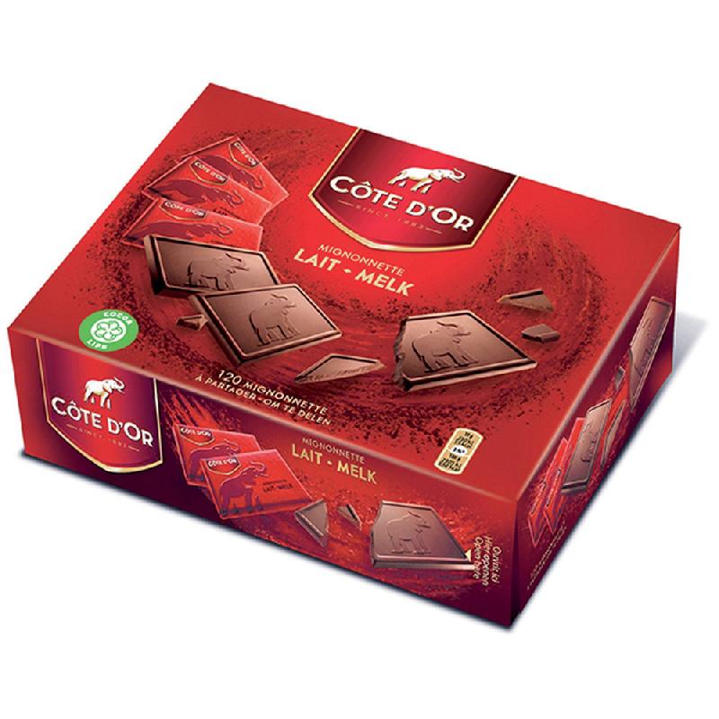 BOÎTE DE 120 MIGNONNETTES CÔTE D'OR AU CHOCOLAT AU LAIT