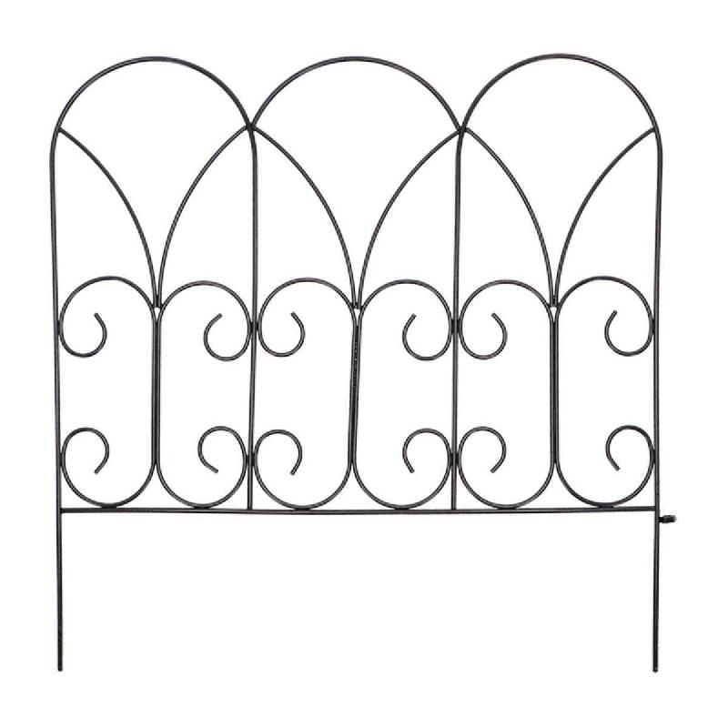 Bordure de jardin métal volutes A l'unité Esschert Design - noir 8714982276460_0