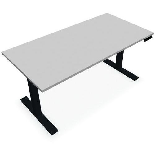 BUREAU MOTORISÉ L160XP80 CM ÉP.25 MM BLANC/NOIR - EOL