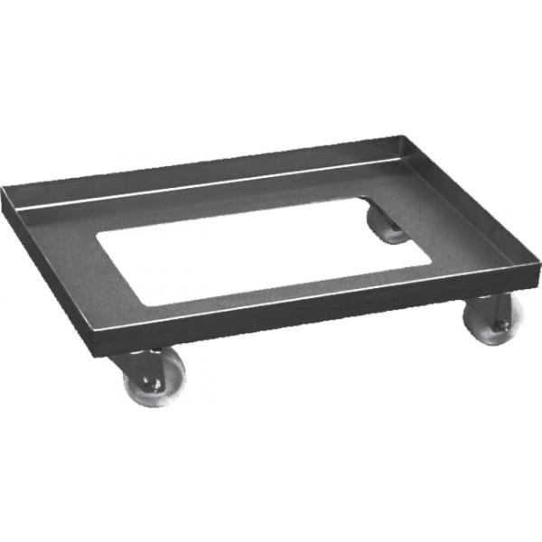 Chariot manutention pour bacs en inox AISI 304 (Désignation / Dimensions (mm): Sans barre de poussée / 615 x 415 x 120 - Réf 420101-1)_0