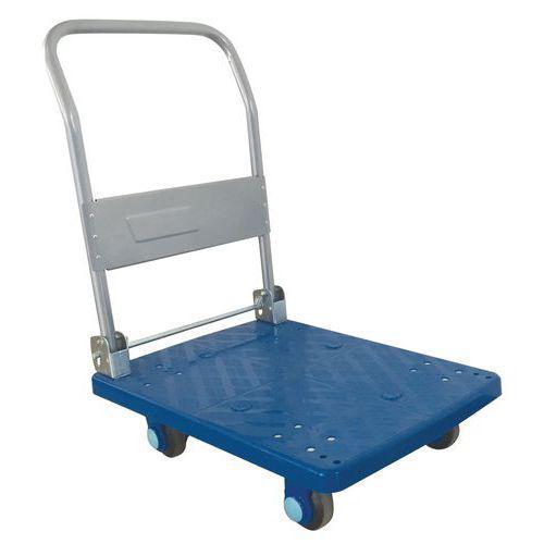 CHARIOT PLASTIQUE DOSSIER RABATTABLE - FORCE 200 KG - MANUTAN EXPERT