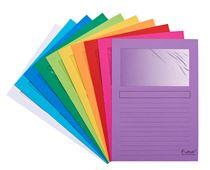 CHEMISES COIN PAPIER AVEC FENÊTRE FOREVER A4 DOSSIER 120 G COULEURS ASSORTIES - BOÎTE DE 100