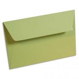 CLAIREFONTAINE PAQUET DE 20 ENVELOPPES POLLEN FORMAT 110X220 MM COLORIS VERT BOURGEON RÉFÉRENCE 55475.
