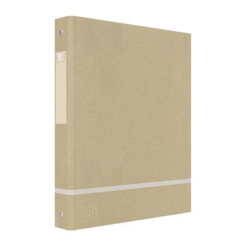 CLASSEUR 4 ANNEAUX CARTONNÉ OXFORD TOUAREG A4 - DOS 4 CM BEIGE