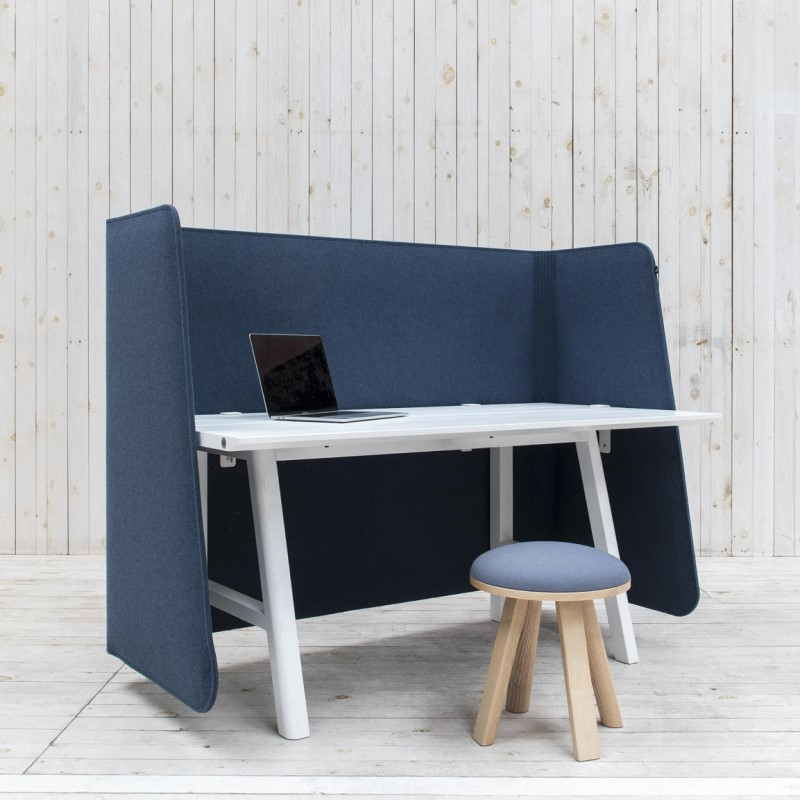 Cloison de bureau acoustique BUZZIWRAP FRONTDESK FULL - 120 cm - Fixation simple - Marque Buzzispace_0