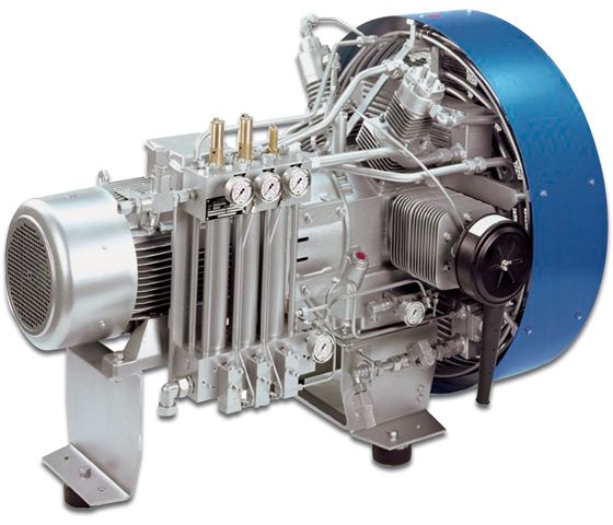 Compresseur à piston haute pression 350 bar - refroidissement à air - usage intensif et professionnel_0