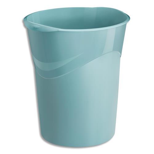 CORBEILLE A PAPIER CEP RIVIERA, CAPACITE 14 LITRES - DIM (LXHXP) : 29 X 33,4 X 30,5 CM - VERT D'EAU