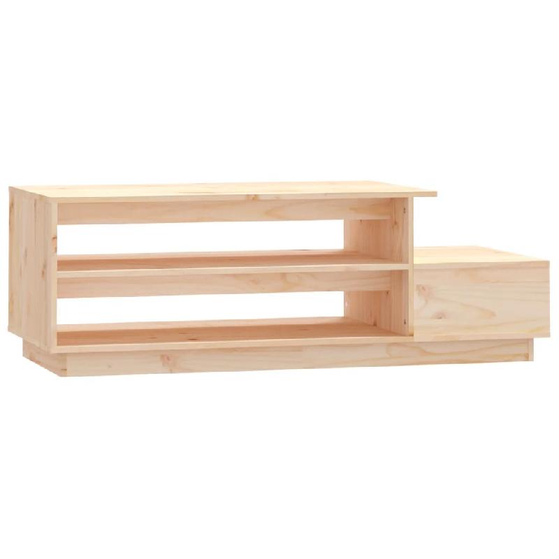 Décoshop26 - Table basse de salon design rustique 120 x 50 x 40,5 cm bois massif de pin non traité DEC037015 - Bois massif 3000263050085_0