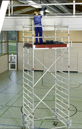 Echafaudage roulant grande hauteur - layher - hauteur de travail max.14,50 m-uni escalier_0
