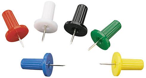 PUNAISES DE FIXATION COULEURS ASSORTIES - BOÎTE DE 100