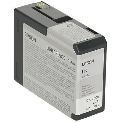 Epson - Cartouche d'encre pigmentaire light black 80ml pour traceur Stylus Pro 3800/3880_0
