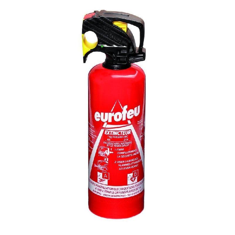 Extincteur à poudre 1 kg - AP1 ABC PA - pour voiture, tous types de feux, avec manomètre_0