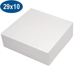 Firplast Boîte pâtissière en carton blanche 290mm x 100mm (x50) - blanc 3104400001227_0