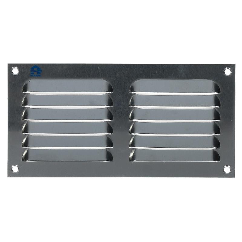 Grille de ventilation estampée 436 - largeur 200mm, hauteur 100mm, anodisé argent - RENSON - 8330 - 486422_0