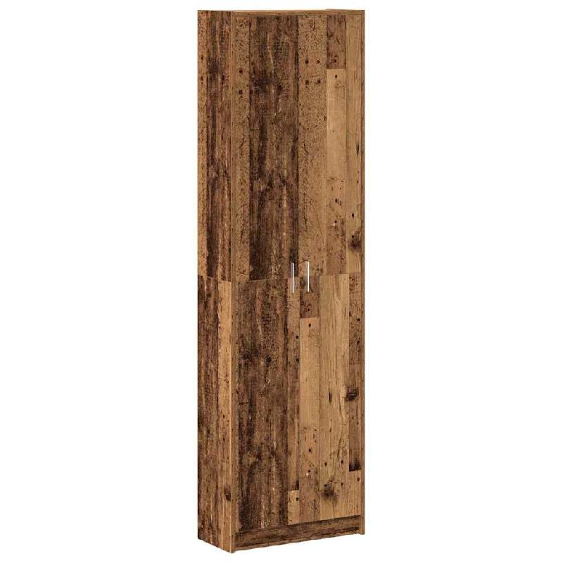 Helloshop26 - Armoire moderne en bois d'ingénierie 55 x 25 x 189 cm grand espace de rangement épurée en bois ancien 02_0055921 - métal 3000239263051_0