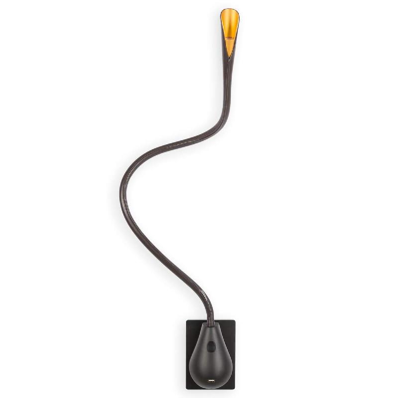 INNERMOST COBRA - APPLIQUE LED MARRON EN CUIR
