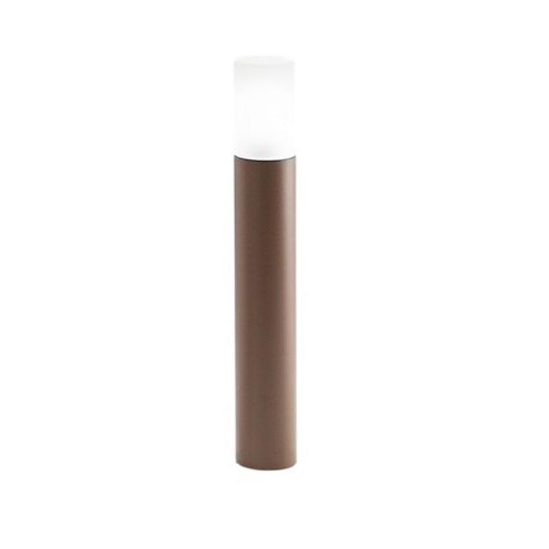 Lampo - Borne De Jardin Avec Ampoule E27 Ip54 H 60 Cm, Métal Peint, Verre Satiné, Borne D'Extérieur - Perenz - Corten - marron 8023559548337_0