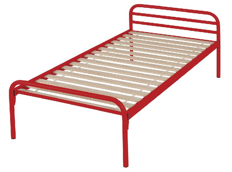 LIT 2 TRAVERSES EVOLUTION SOMMIER LATTES 90X200 CM T.2200 ROUGE - MANUTAN COLLECTIVITÉS