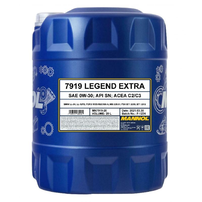 MANNOL - Huile moteur Legend Extra 0W30 - Semi-synthétique - 20L - MN7919-20_0