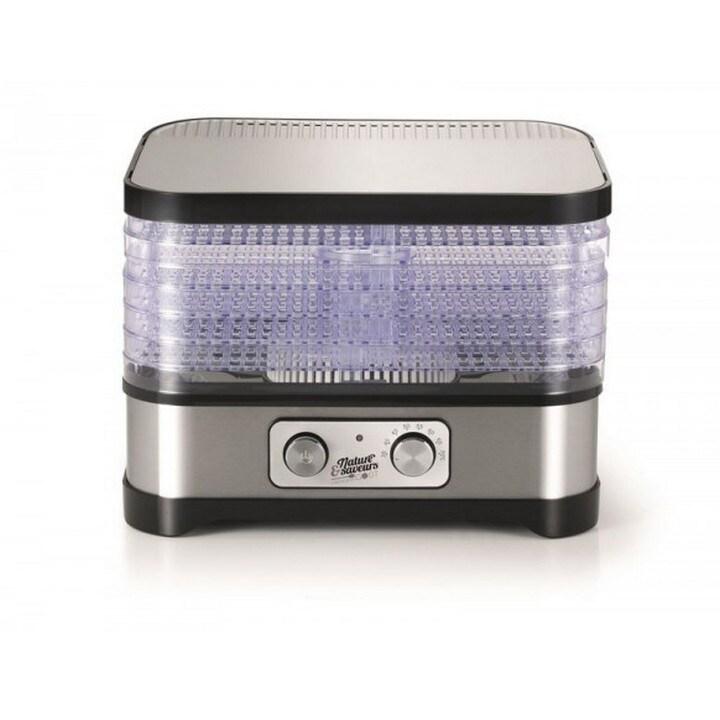 NATURE&SAVEURS déshydrateur fruits et légumes 5 plateaux 400w ns d5meca - argenté 3485617779681_0