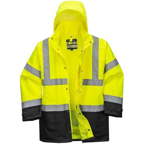 PARKA HAUTE-VISIBILITÉ 5-EN-1 EXECUTIVE S768 NOIR/JAUNE 4XL - PORTWEST