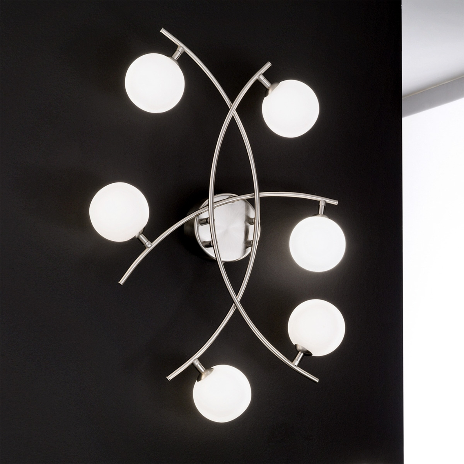 ORION PLAFONNIER EXCEPTIONNEL À 6 LAMPES PELOTA