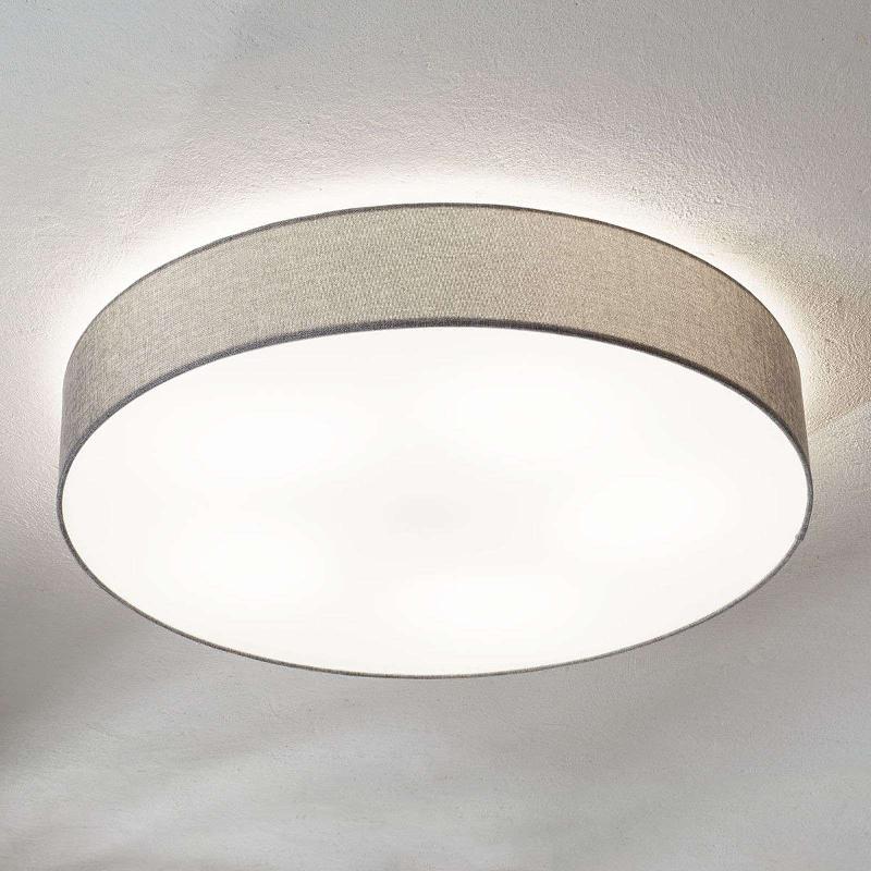EGLO PLAFONNIER GRIS PASTERI AVEC ABAT-JOUR EN LIN 76 CM
