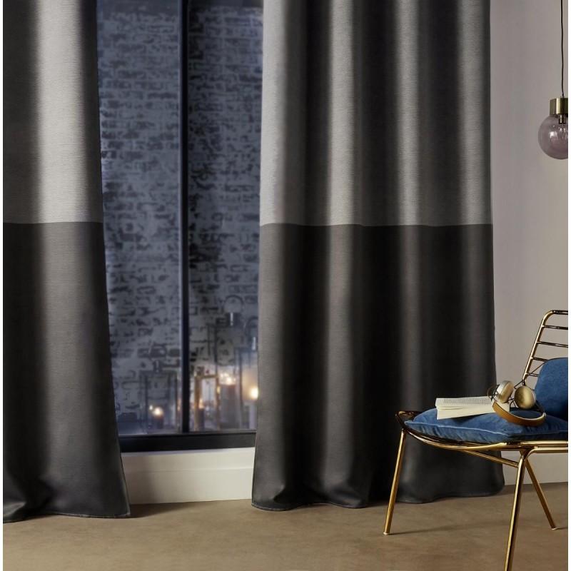 rideau occultant bicolore 140x260cm gris paris prix