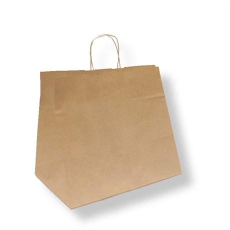 SAC CABAS AVEC ANSES MODÈLE TRAITEUR 90 G/M² 32+21X28.5 CM KRAFT NATUREL (VENDU PAR 250)