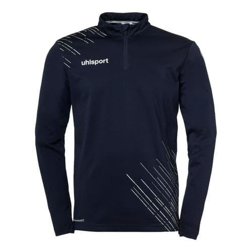 SWEAT 1/4 ZIPPÉ ENFANT - UHLSPORT - SCORE 26 BLEU MARINE/BLANC