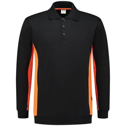 SWEAT COL POLO BICOLOR 302003 BLACK-ORANGE 8XL - TRICORP WORKWEAR