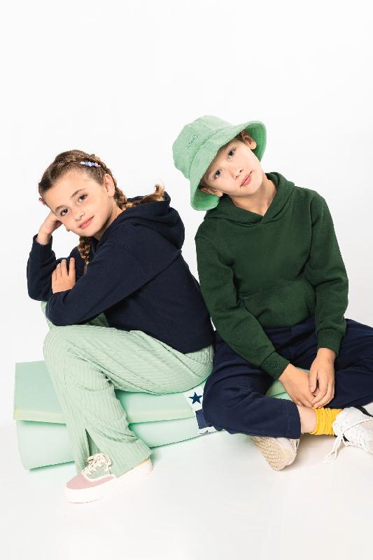 Sweat-shirt capuche enfant - Kariban - Réf : K477 - 80% coton / 20% polyester - Look sportswear et casual_0