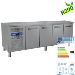 Table frigorifique ventilée 4 portes gn 1/1 550 litres profi line 2250x700xh880/900 - MR4/R2_0