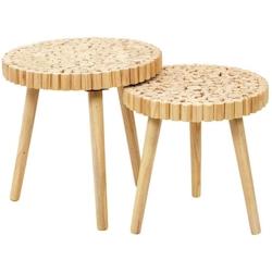 Table gigogne rondin en bois 40 cm The Home Deco Factory - marron 3664944427018_0