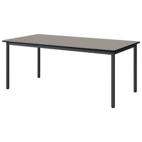 TABLE MALIBU 160X80 T4 4P STRA GRIS U727/NOIR GRIS 7016