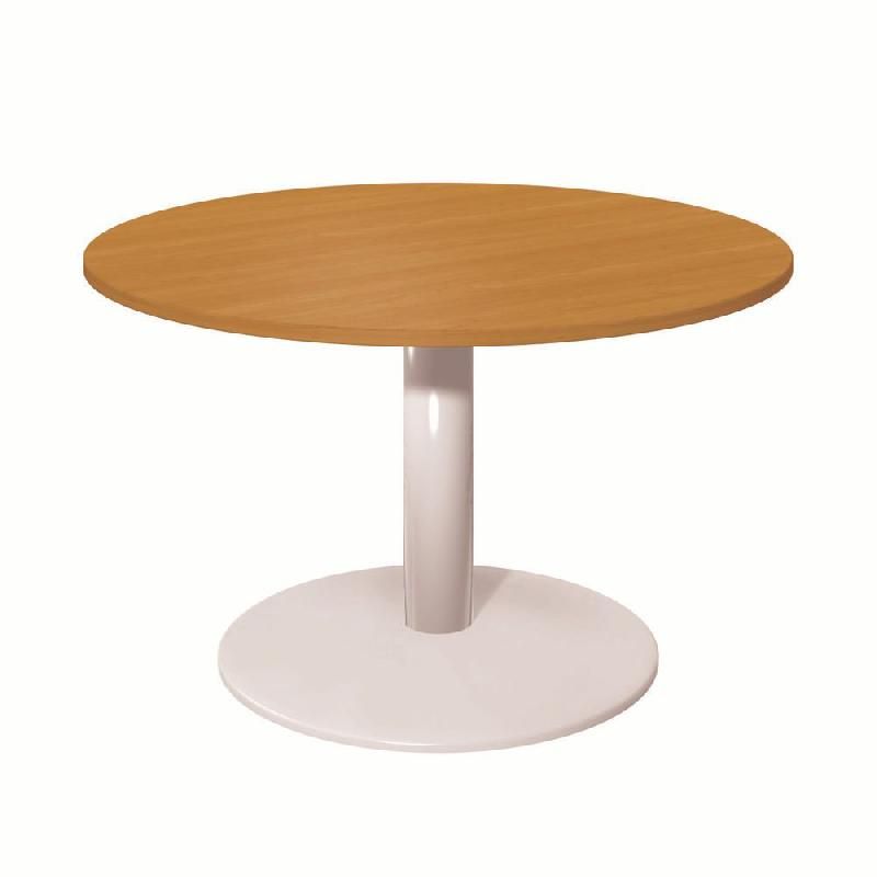 TABLE MODULAIRE RONDE - PIÈTEMENT TULIPE BLANC - PLATEAU MERISIER