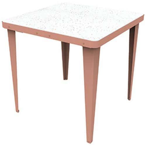 TABLE RÉUNION ENSEMBLE BLANC/TERRACOTTA - LALALA