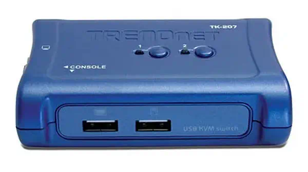 Trendnet TK-207K commutateur écran, clavier et souris Bleu_0