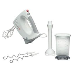 Batteur Fouet Electrique  et mixeur plongeant -   - MFQ3540 - 450W - 5 vitesses - 2 fouets - 2 crochets pétrisseurs usage non-intensif BOSCH - blanc_0
