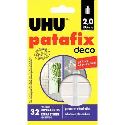 Blister de 32 pastilles super fortes - PATAFIX DECO - adhésives blanches repositionnables et réutilisables_0