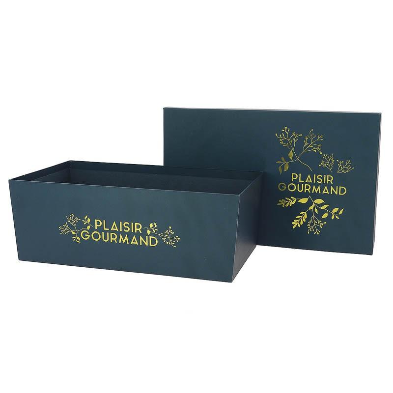 Boite carton rectangle empilable Plaisir Gourmand 33x21 -_0